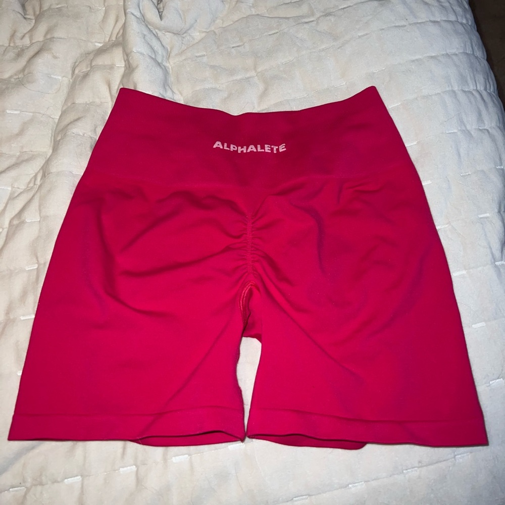 Alphalete Hot Pink Athletic Bike Shorts